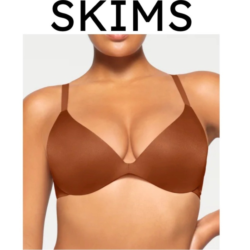 SKIMS WIRELESS FORM SUPER PUSH UP BRA IN BRONZE SIZE 38DD NWT
